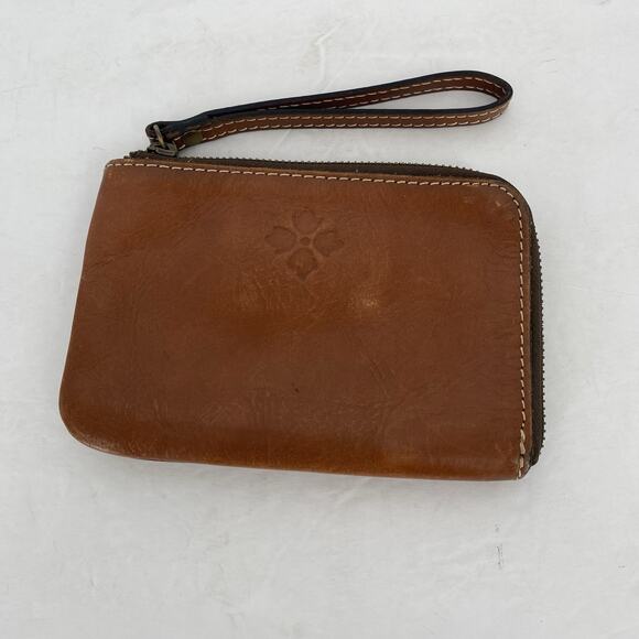 Patricia Nash Cognac Leather Wristlet Wallet - Picture 1 of 6